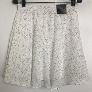 BANANA REPUBLIC Black White Polka Dot Skirt NWT Small Chiffon